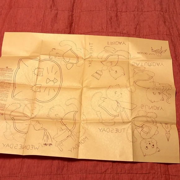 Vintage Uncut Aunt Martha's Embroidery Transfer Pattern 129 Kitten Motifs - Picture 4 of 6